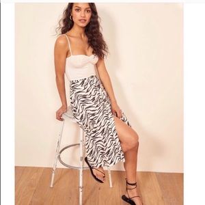 Zebra reformation skirt